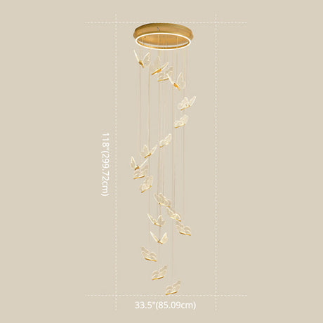 Glänsande Spiral LED Hänglampa i Guld Carvallo