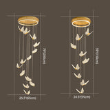 Glänsande Spiral LED Hänglampa i Guld Carvallo