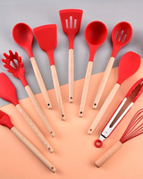 Carvallo – Miljövänligt Silikon Kökset med Bambu Handtag (12-delar) Carvallo