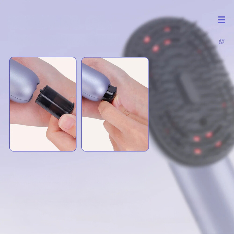 Vibrerande massageapparat och oljeinfuser - Stimulerar hårväxt och lindrar spänningar MILA Sverige