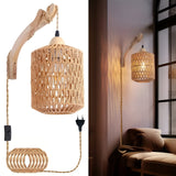 Hängande lampa i boho-stil – Handvävd lampskärm av naturfiber | Ideal för matsal & sovrum Carvallo