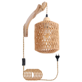 Hängande lampa i boho-stil – Handvävd lampskärm av naturfiber | Ideal för matsal & sovrum Carvallo