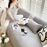 Minimalist All-Season Solid Cotton Geometric Sofföverdrag Carvallo