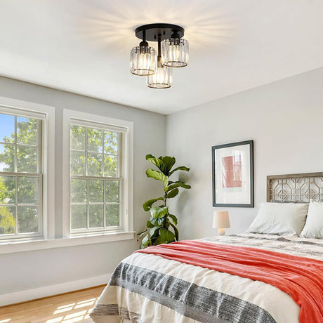 Elegant Modern Crystal Semi-Flush Taklampor Carvallo