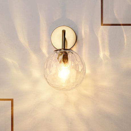 Vägglampa Modern Glas Globe Sconce Guld Finish Carvallo