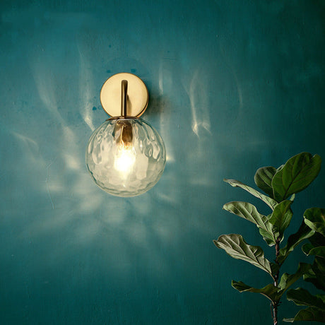 Vägglampa Modern Glas Globe Sconce Guld Finish Carvallo