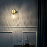 Vägglampa Modern Glas Globe Sconce Guld Finish Carvallo