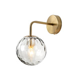 Vägglampa Modern Glas Globe Sconce Guld Finish Carvallo
