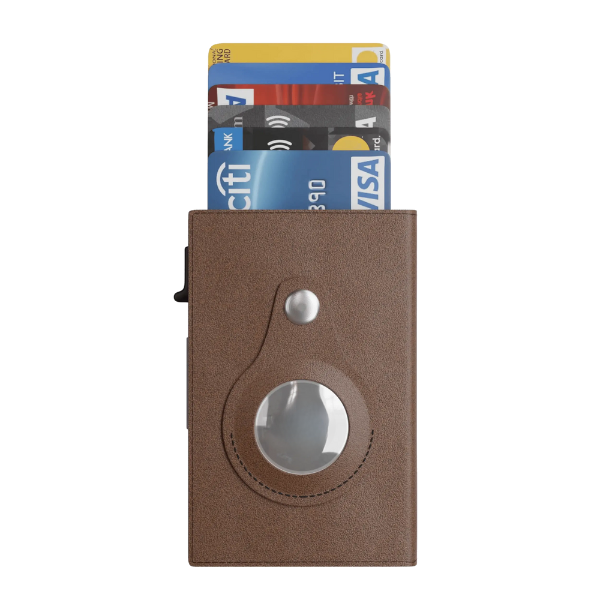 Läderplånbok med AirTag och RFID-blockerare Carvallo