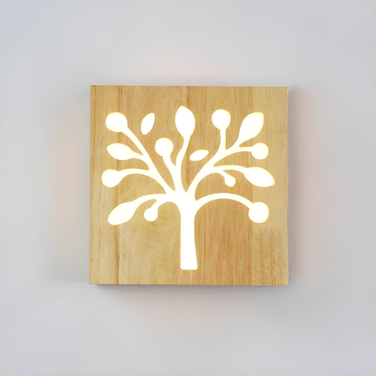 LumoWood Light - Modern LED-vägglampa i massivt trä Carvallo