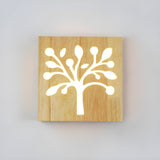 LumoWood Light - Modern LED-vägglampa i massivt trä Carvallo