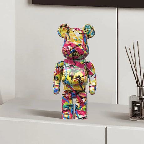 Graffiti Bear Figur Figur 10 Tum Abstrakt Djur Heminredning Förvaringsburk Carvallo