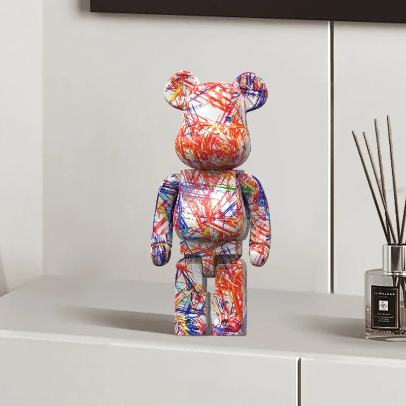 Graffiti Bear Figur Figur 10 Tum Abstrakt Djur Heminredning Förvaringsburk Carvallo