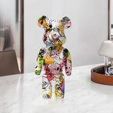 Graffiti Bear Figur Figur 10 Tum Abstrakt Djur Heminredning Förvaringsburk Carvallo