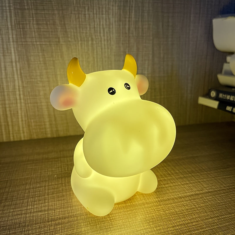 CowGlow - Söt Ko Nattlampa med Batteri för Barnrum Dekoration Carvallo