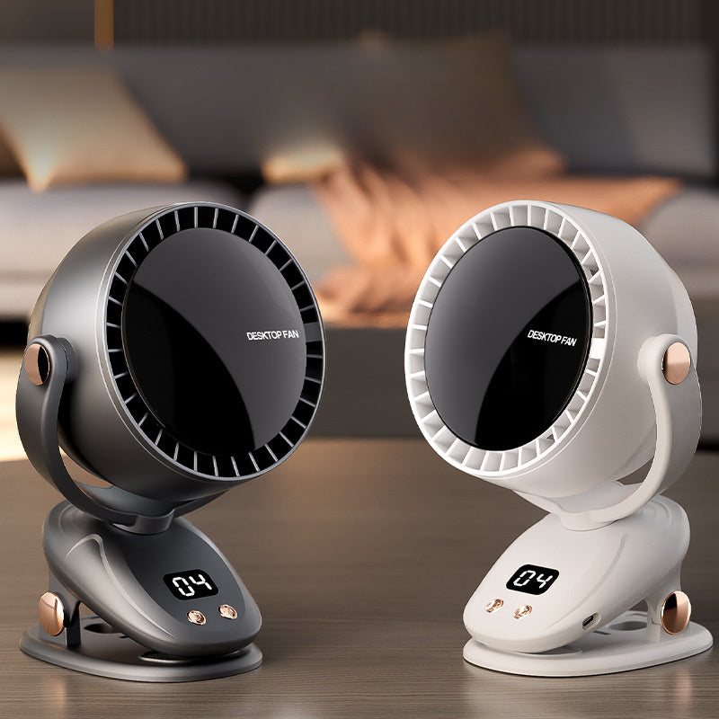 Bärbar bladlös fläkt med digital display – Tyst och uppladdningsbar kylning för inomhus- och utomhusbruk Carvallo