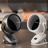 Bärbar bladlös fläkt med digital display – Tyst och uppladdningsbar kylning för inomhus- och utomhusbruk Carvallo