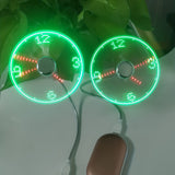 USB Skrivbordsfläkt med LED Klockdisplay Carvallo