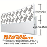 Draft Stopper för Dörr - Silikon Dörrsvep med Stark Adhesiv och Ljudisolering Carvallo