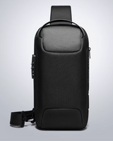 Stöldskyddad och Vattentålig Axelremsväska med USB-laddning-VaruZ-Svart Premium-Hemnix