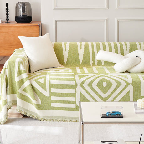 Geometrisk Boho Stil Sofföverdrag - Modern, Stilig & Hållbart Soffskydd Carvallo