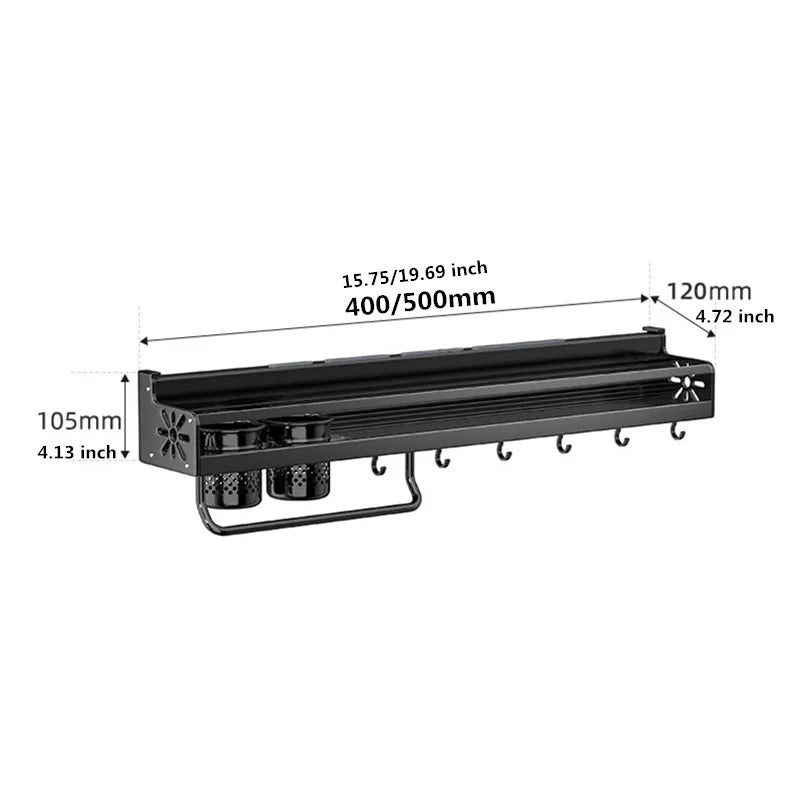 Luxora Vägghängd Köksförvaringshylla - Hållbar och Platsbesparande Lösning Carvallo