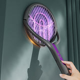 Fällbar Elektrisk Myggsvartare – Laddningsbar med Förlängningsbart Handtag Carvallo