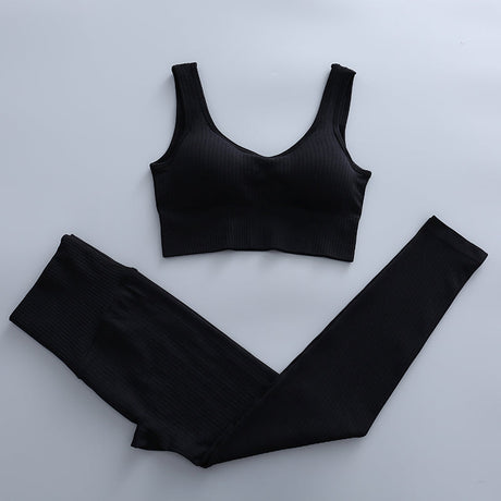 Träningsset Med Valfri Topp Dam-Personligt-BB-Tights & Bh-Svart-S-Hemnix