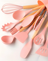 Carvallo – Miljövänligt Silikon Kökset med Bambu Handtag (12-delar) Carvallo