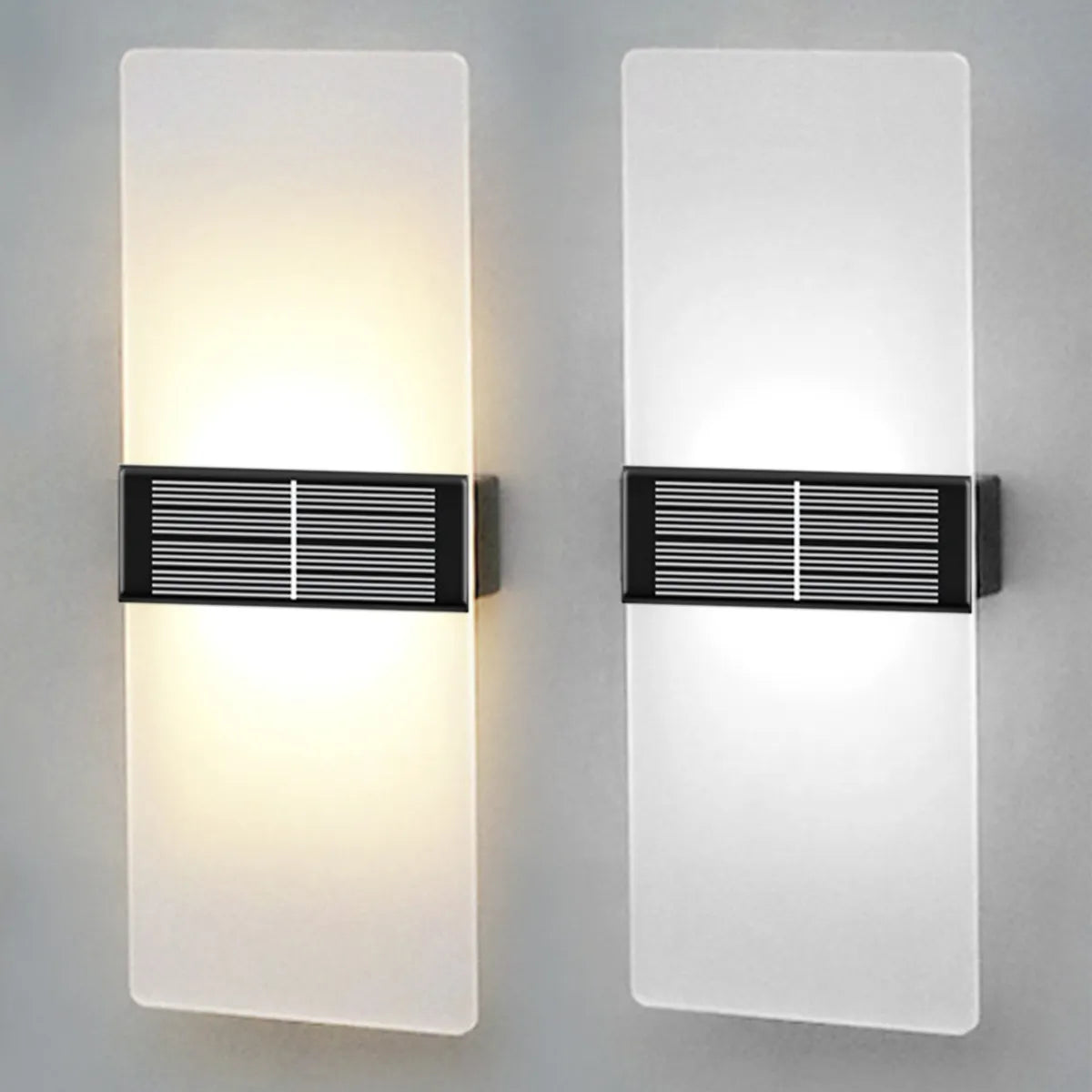 Carvallo Solar-Vägglampa Utomhus | Minimalistisk Design | IP65 Väderbeständig | LED-teknik | 58x30x140 cm Carvallo