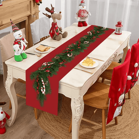 Julbordsduk i Tyg För Matbordet 180x35cm - Dekorera Matbordet i Julstämning-Jul-BB-Stil 2-Hemnix