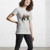 Kvinnor bomullsbjörn Tee-Clothes for women-Hemnix-Hemnix