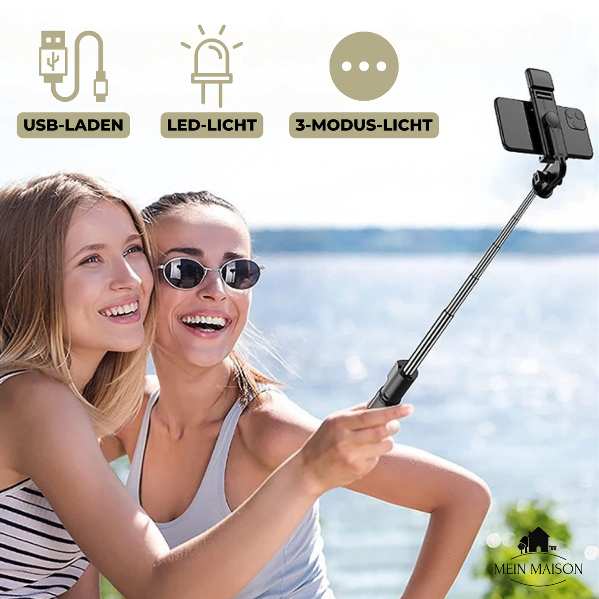 Carvallo – Din 6-i-1 Bluetooth-selfiestick för perfekta bilder Carvallo