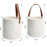 Vävd bomullsrep hängande korg | 2-pack Carvallo