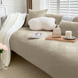 Minimalist All-Season Solid Cotton Geometric Sofföverdrag Carvallo