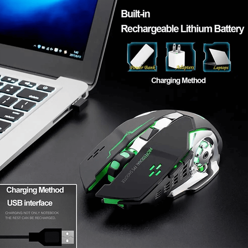 Wolf X8 Trådlös Optisk Mus-Mouse-BB-Hemnix