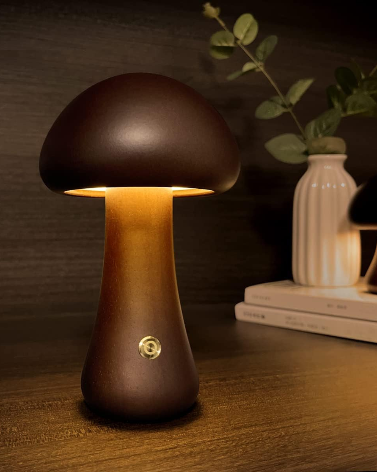 Carvallo Mushroom Glow – Träbordslampa med Organisk Form och Varm Atmosfär Carvallo