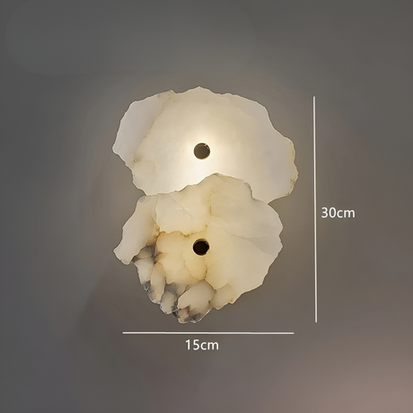 LED-vägglampa i marmorutseende – Stilfull väggbelysning för vardagsrum och hall Carvallo