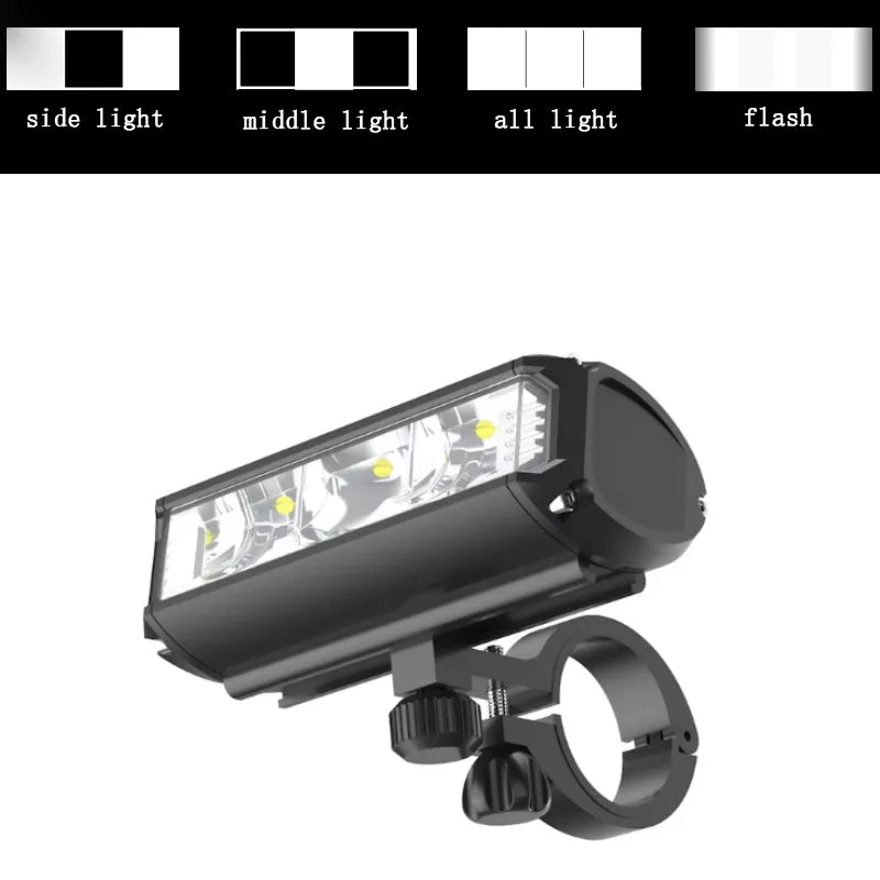 Ultra-Bright LED Cykellampa | Justerbar Ljusstyrka | Vattentålig & Multifunktions Cykellampa Carvallo