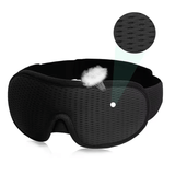 Portabel 3D Sovmask - Ljusblockerande, Mjukt Vadderat Ögonskydd för Optimal Komfort-Personligt-BB-Svart-Hemnix