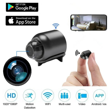 Trådlös Övervakningskamera Inomhus 1080p HD med WiFi och Nattvision Hemnix