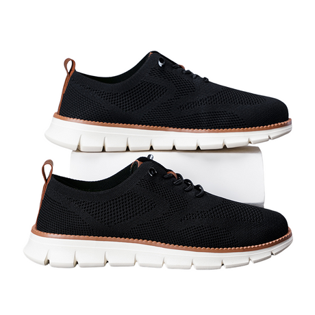 Andningsaktiva Casual Sneakers för Män-Hemnix-Svart-40-Hemnix