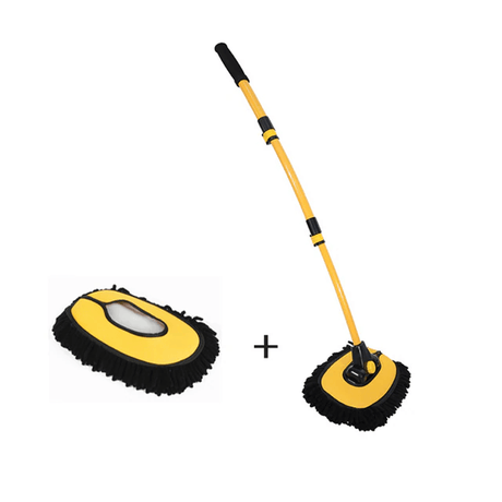 Rengöringsborste för Bilen med Skaft-Kök-BB-Rengöringsborste med 2 st borsthuvud-Hemnix