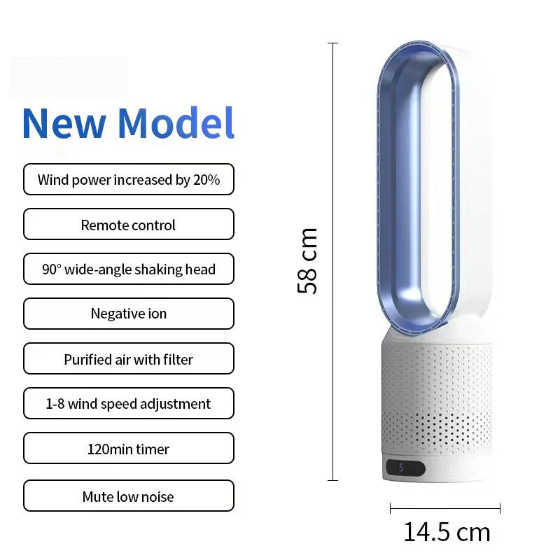 Airpure | 3-i-1 Luftkylare med Luftrenare | Oscillation och Touch LED Carvallo