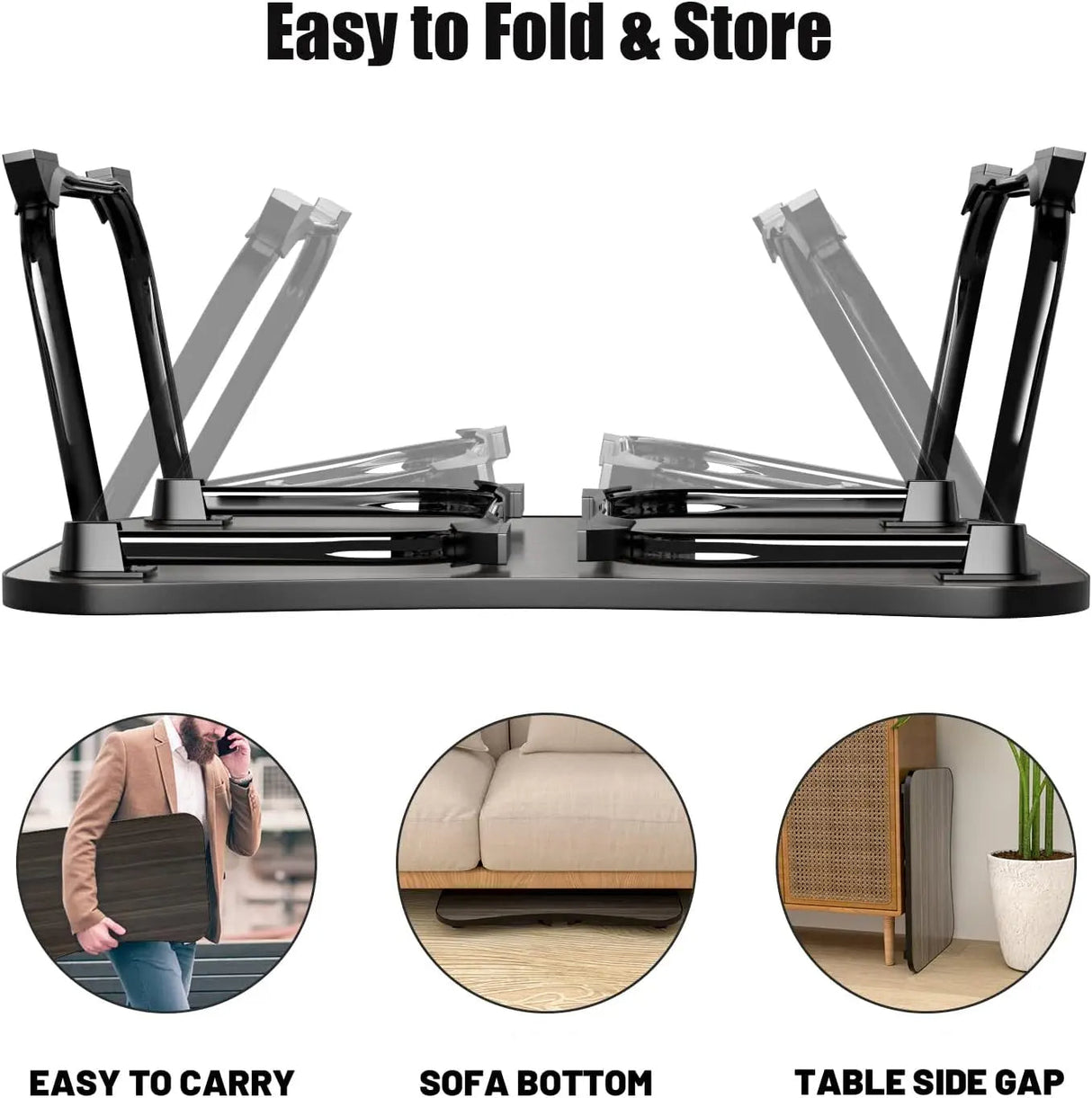 Fällbart Arbets- och Studiebord för Laptop Carvallo