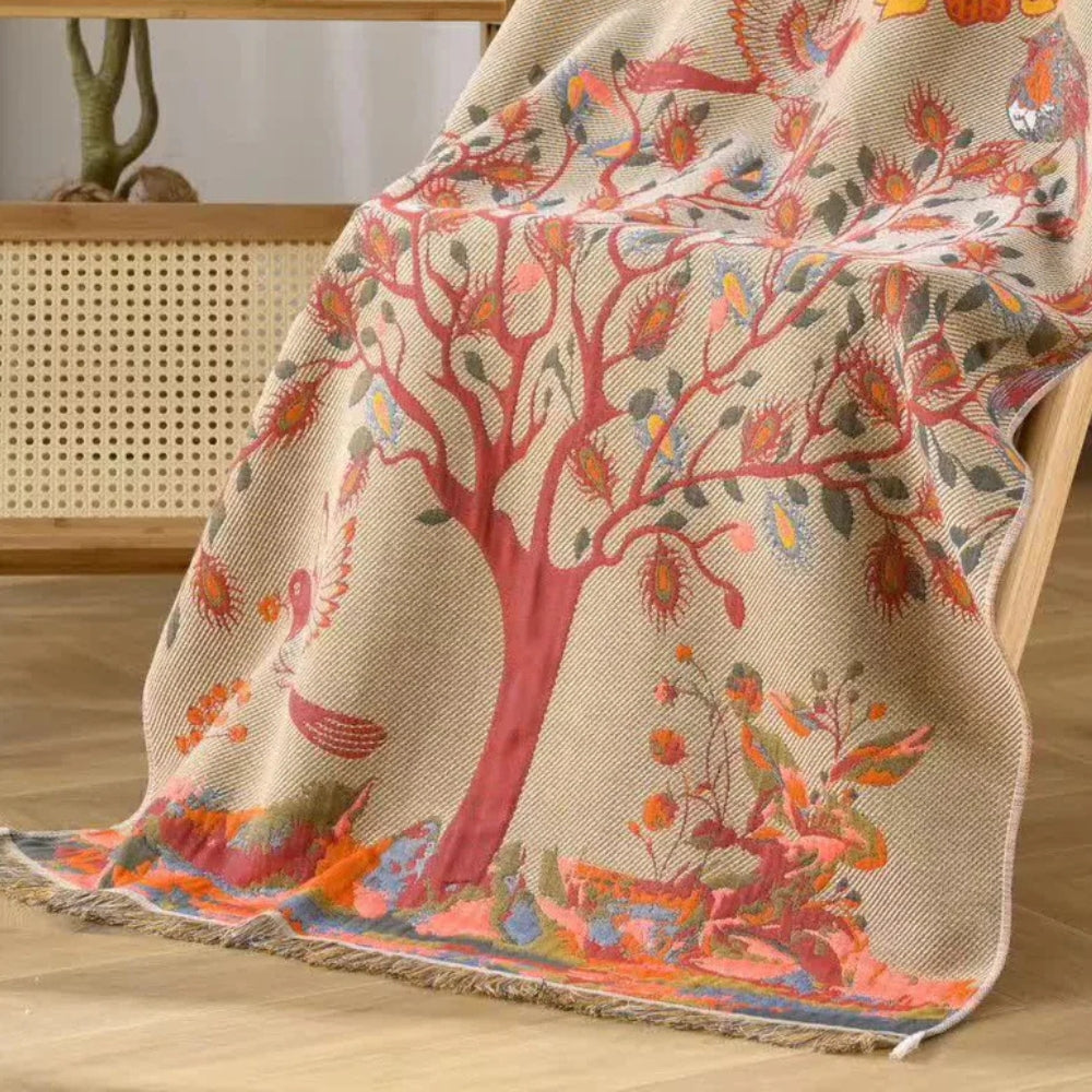 Vibrant Tree Bomullstasselhandduk Carvallo