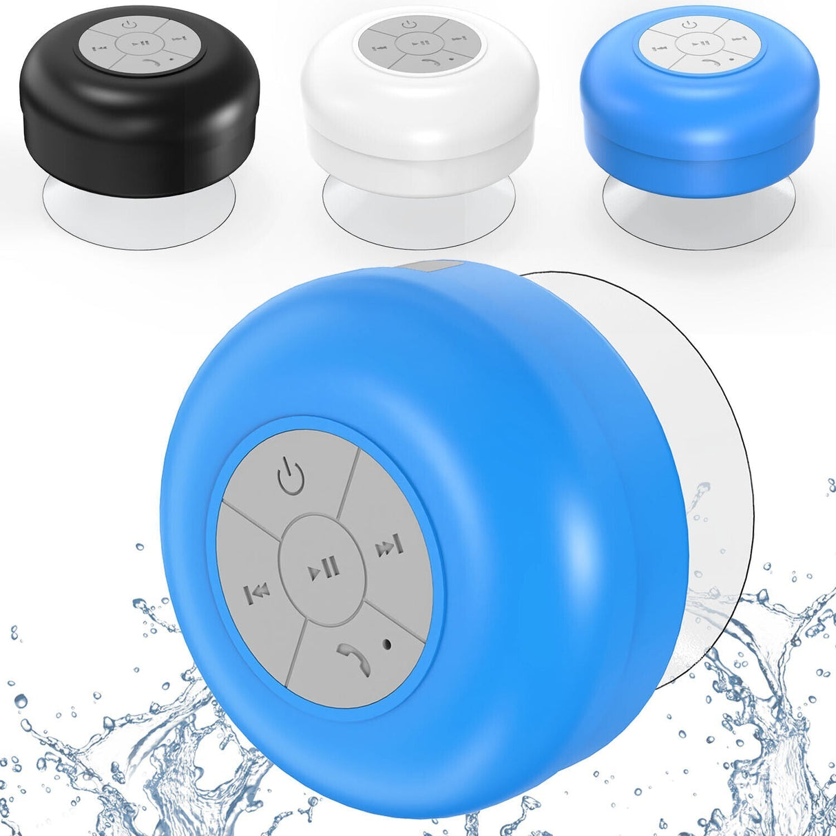 Luxora Vattentät Bluetooth Duschhögtalare med Sugkopp Carvallo