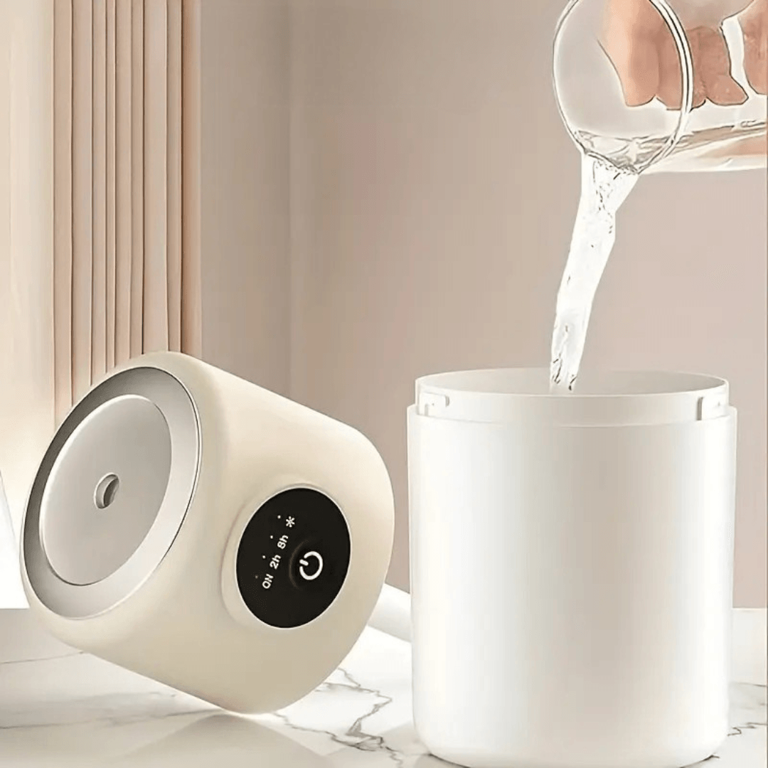 Carvallo USB Luftfuktare | Tyst & Kompakt | Med LED-stämningsljus | För sovrum, kontor & resor Carvallo