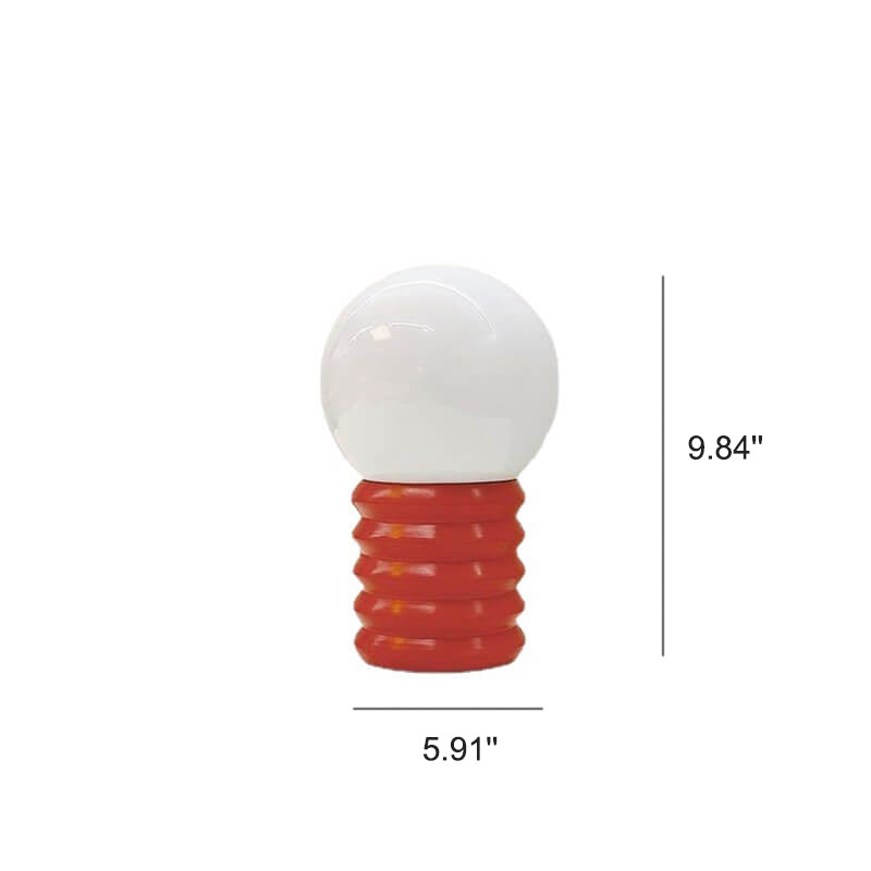 Vintage orange bordslampa i massivt glas – Retro berlock med varmt sken MILA Sverige