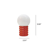 Vintage orange bordslampa i massivt glas – Retro berlock med varmt sken MILA Sverige